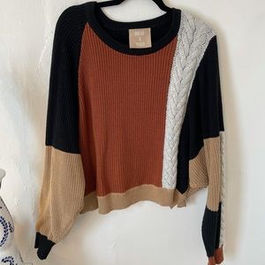Bread And Roses Patchwork Knit Sweater